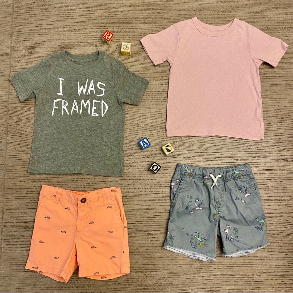 Olive and Coral Summer Capsule Wardrobe 2T.
